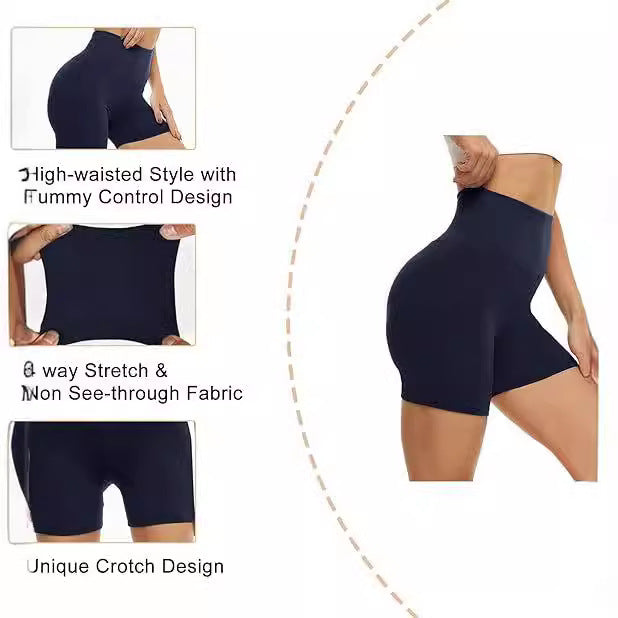 Pantalones cortos de ciclismo ajustados con cintura elástica para mujer