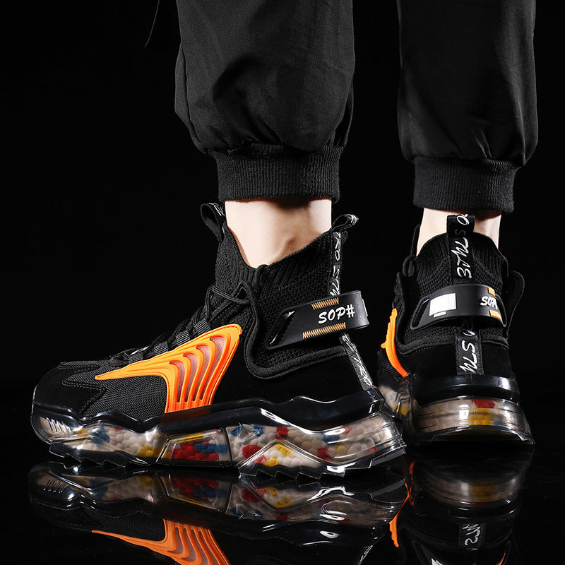 Zapatos de hombre Zapatos de caña alta Zapatos casuales transpirables de suela gruesa