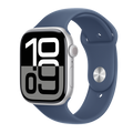 Apple Watch Series 10 (GPS + Cellular) 46 mm Tamaño de aluminio, denim deportivo M/L méret (MWY13QH/A) (MWY13QH/A)