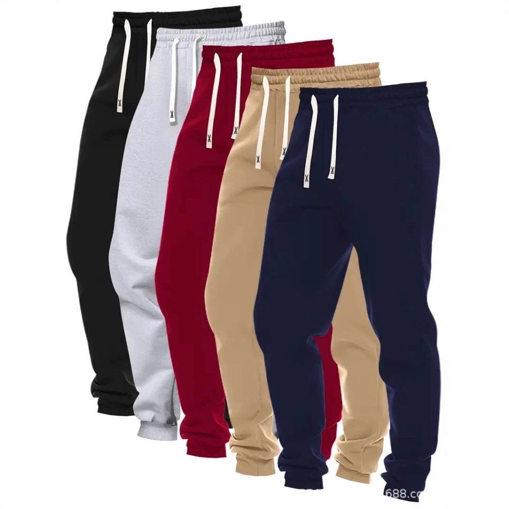 Men's Solid-Colored Jogger Pants Pack Of Five