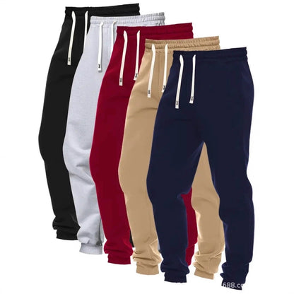 Men's Solid-Colored Jogger Pants Pack Of Five