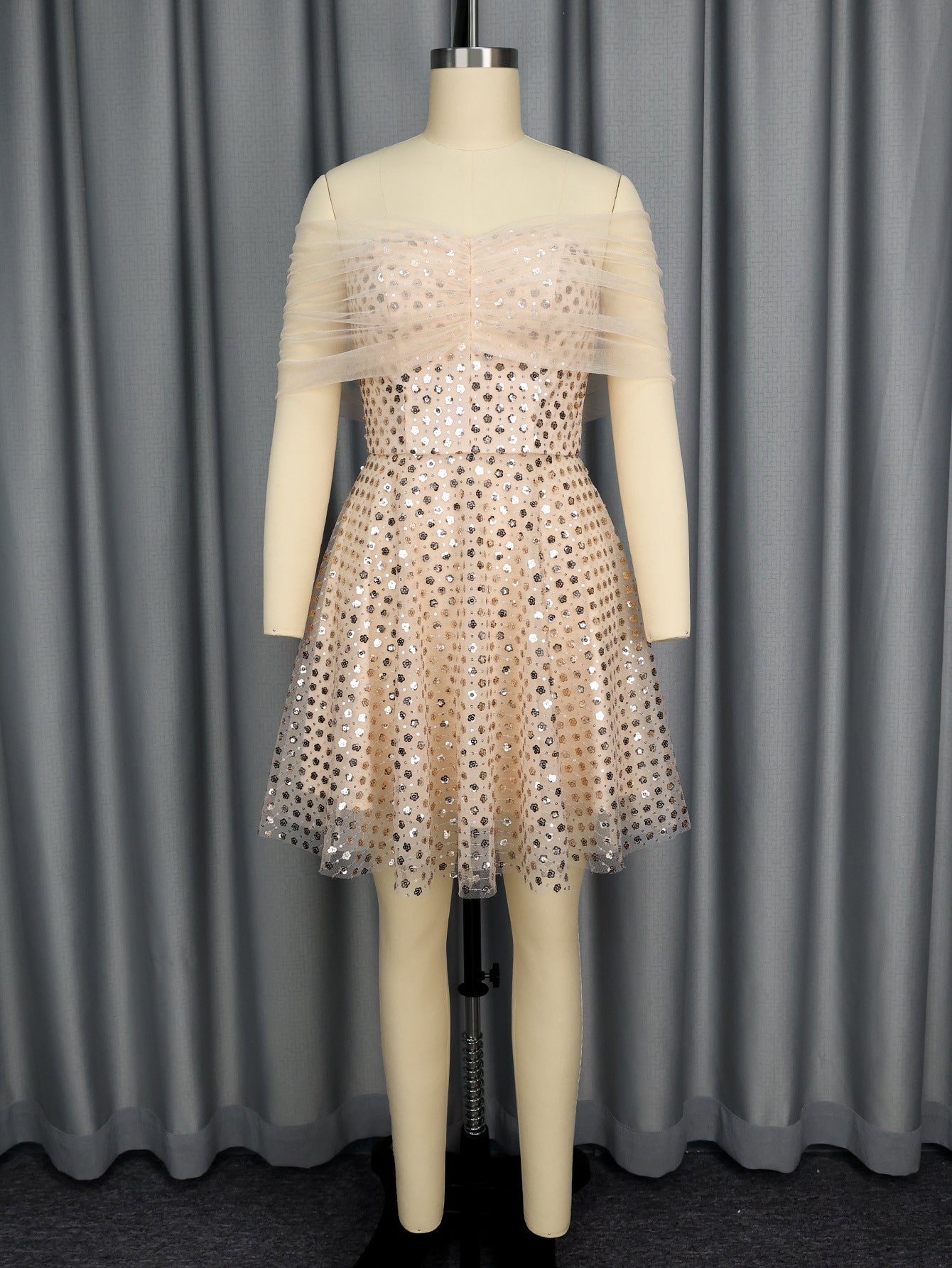 Vestido de noche superior Vestido de fiesta con hombros descubiertos