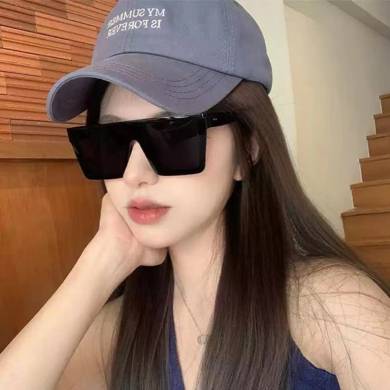 Gafas de sol de una pieza con montura grande de moda europea y americana