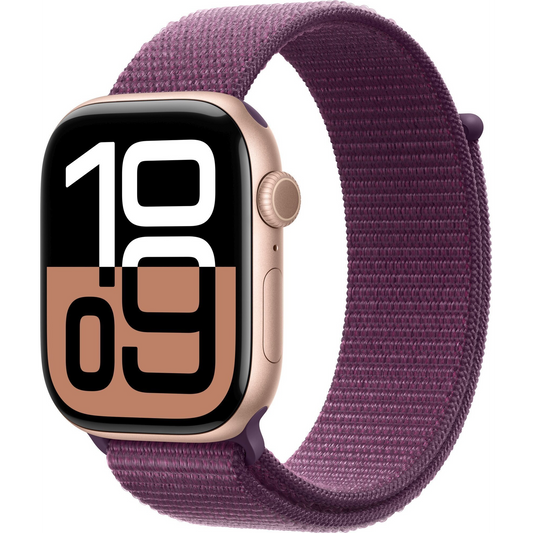 Smartwatch Apple Watch 10 GPS 42mm Rose Gold Alu Sport Loop Fioletowy (MWWK3QN/A) (MWWK3QN/A)