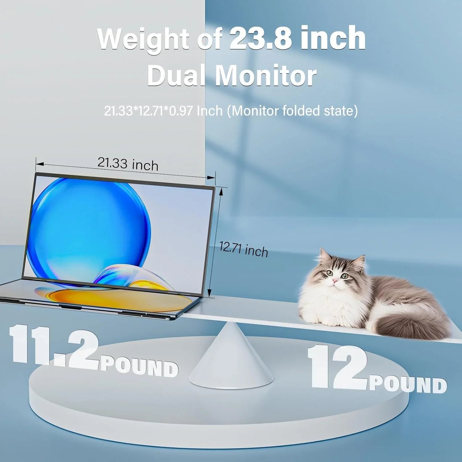 Monitor doble plegable InnoView de 23,8" - INVPM609