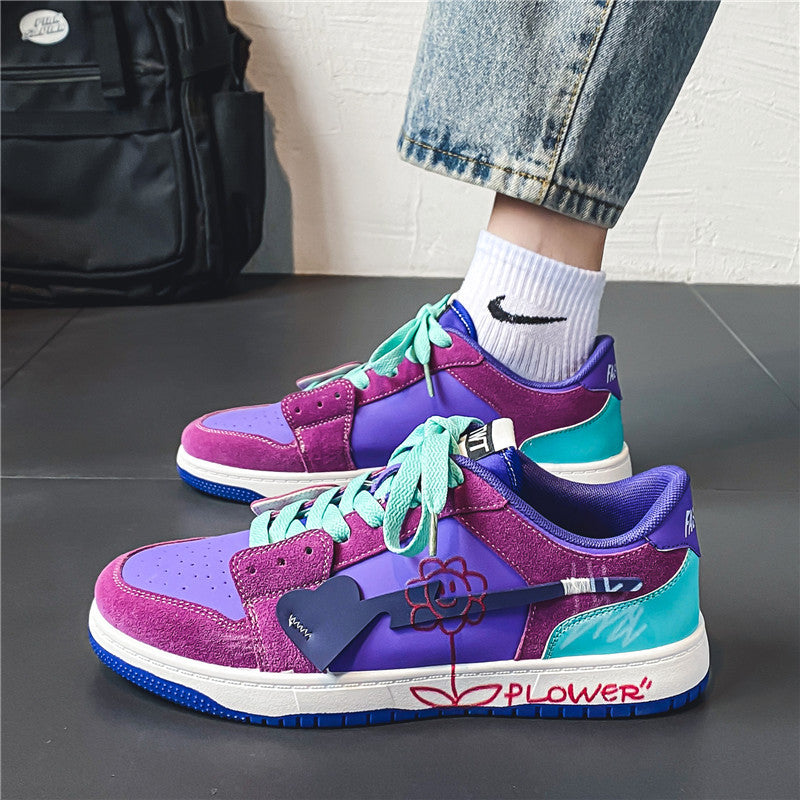Zapatos de grafiti para hombre, modernos y versátiles