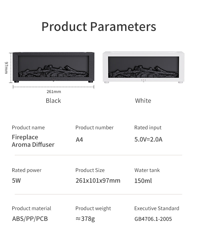 Máquina de aromaterapia con llama de simulación de chimenea