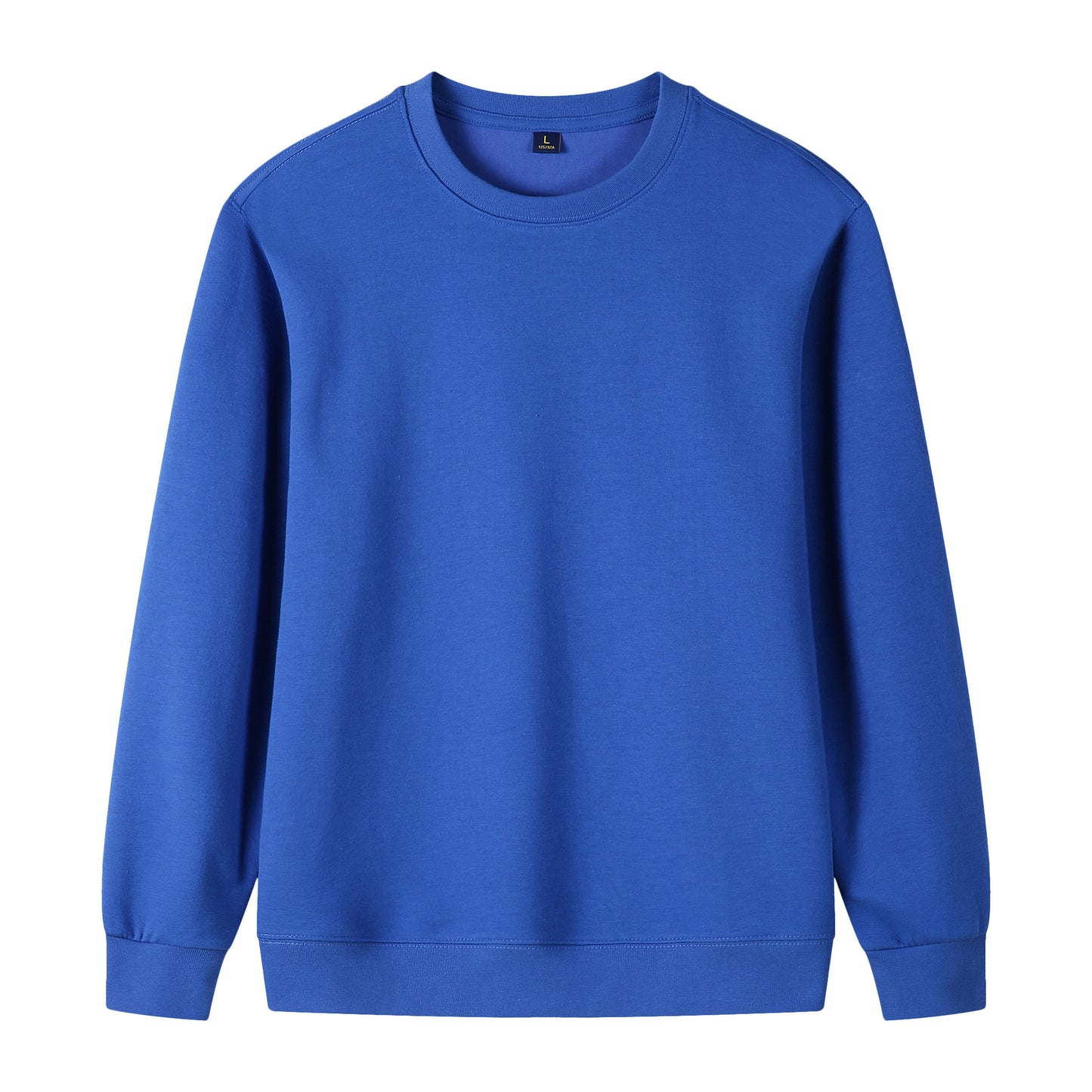 320g Straight Shoulder Pure Cotton Autumn Long Sleeve Round Neck Solid Color Sweatshirt Customized