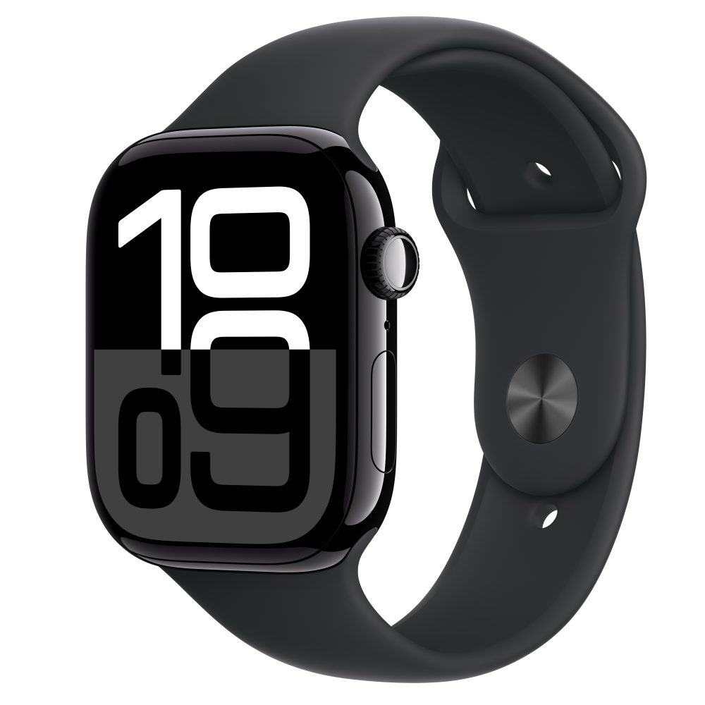 Apple Watch Series 10, GPS, 46 mm, color Jet Black Alu, color negro, M/L (APPLE-MWWQ3QH)