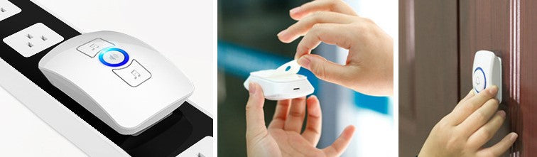 Timbre inalámbrico para el hogar, control remoto de CA, llamador electrónico senil