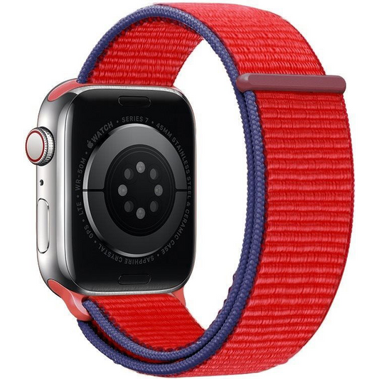 Eternico Airy Apple Watch 42mm / 44mm / 45mm - Chilly Red and Blue edge (AET-AWAY-ChReB-42)