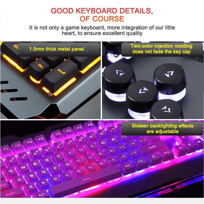 Teclado mecánico con cable para juegos