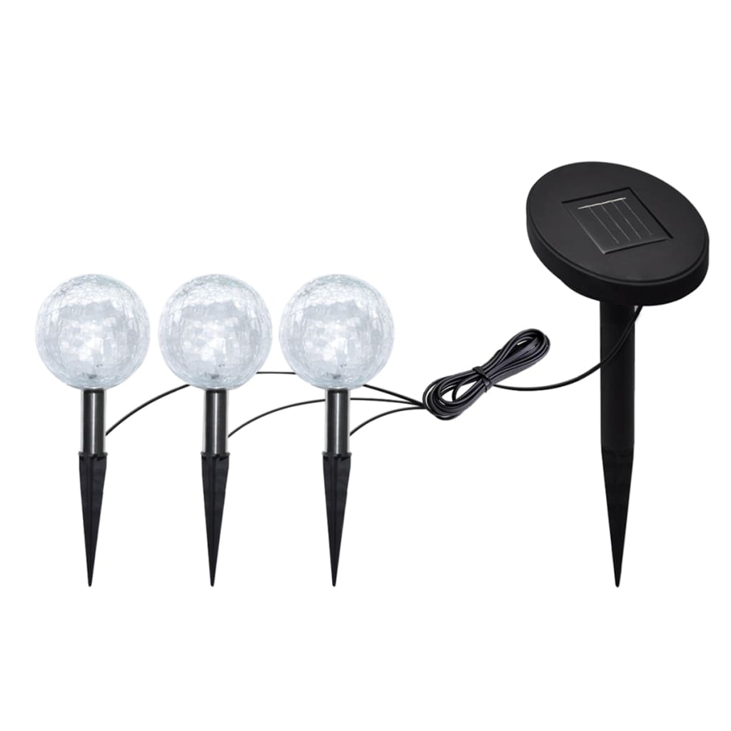 NNEVL Garden Lights 6 pcs LED with Spike Anchors & Solar Panels
