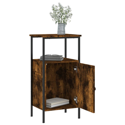 NNEVL Bedside Cabinets 2 pcs Smoked Oak 41x31x80 cm Engineered Wood