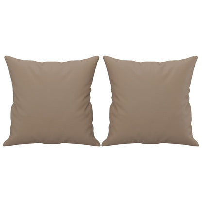 NNEVL 2 Piece Sofa Set with Pillows Cappuccino Faux Leather