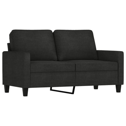 NNEVL 4 Piece Sofa Set with Cushions Black Fabric