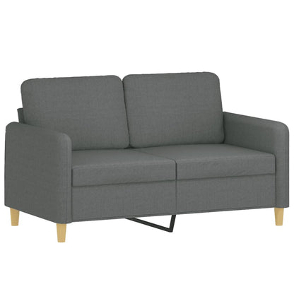 NNEVL 2 Piece Sofa Set with Cushions Dark Grey Fabric