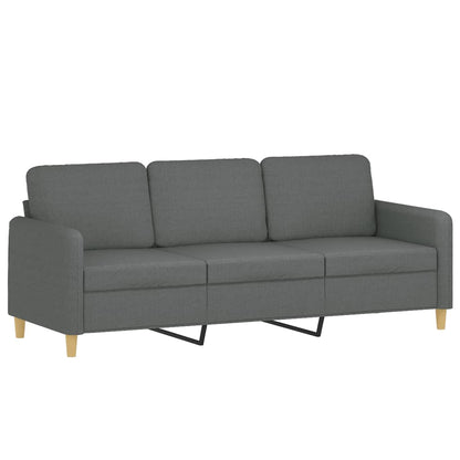 NNEVL 2 Piece Sofa Set with Cushions Dark Grey Fabric