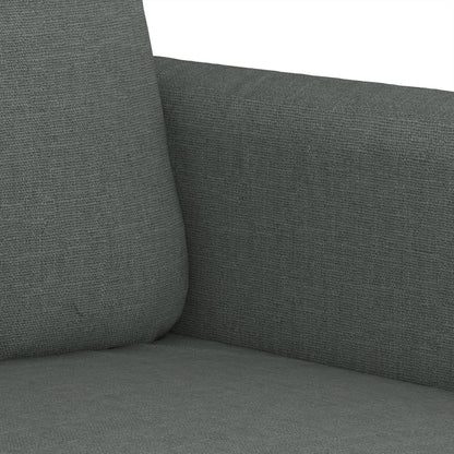 NNEVL 2 Piece Sofa Set with Cushions Dark Grey Fabric