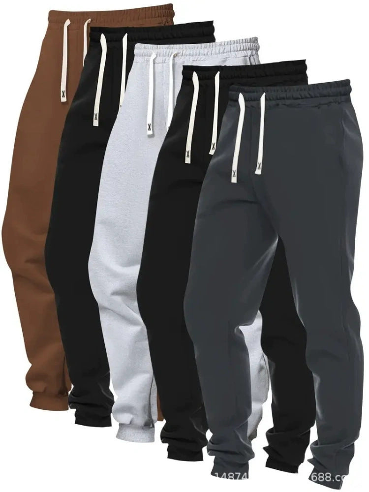 Men's Solid-Colored Jogger Pants Pack Of Five