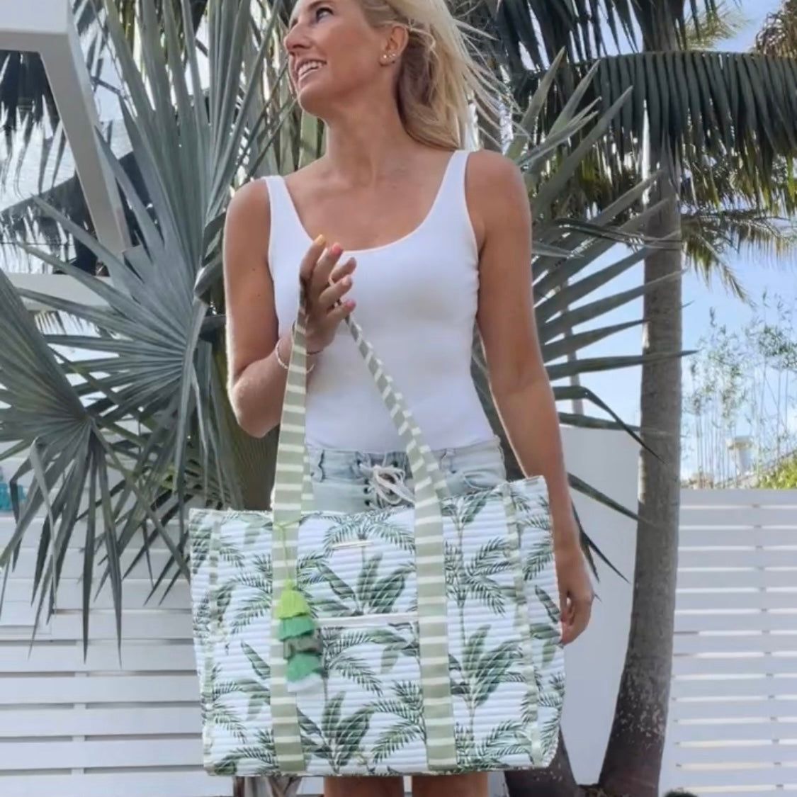 Bolso de playa a rayas - Sumatra