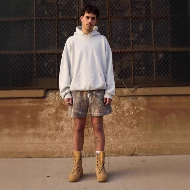 Pantalones cortos casuales con estampado de camuflaje de ramas de árbol de Harajuku