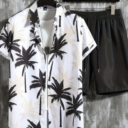 Summer Men's Hawaiian Shirt Seaside Beach Vacation Style