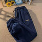Mens Fleece-Lined Thickened Loose-Fit Casual Pants