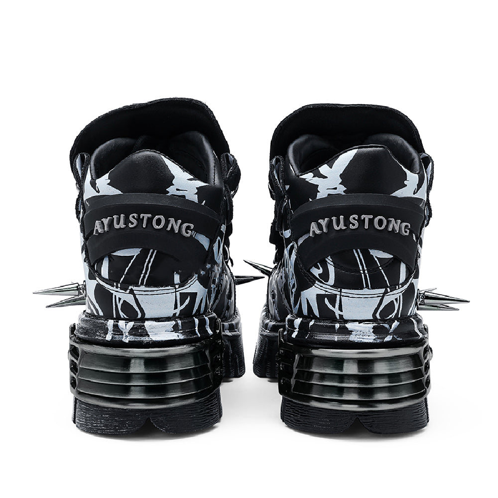 Dark Spikes Platform Shoes Punk Rock Pumps