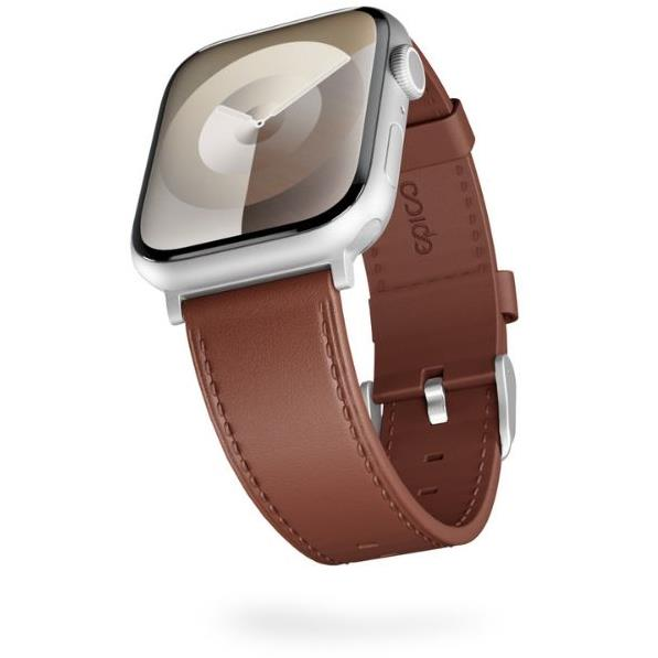 Correa de cuero Epico para Apple Watch SE/Series 1-9 (38/40/41 mm)/10 (42 mm) - Barna (9918131700005)