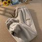 Mens Fleece-Lined Thickened Loose-Fit Casual Pants