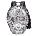Mochila 3D de piel sintética con tachuelas de calavera