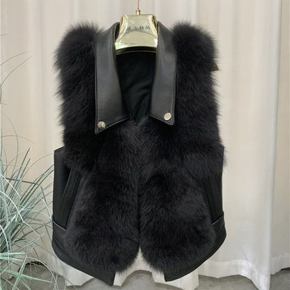 Fashion Slimming Slim Women Fur Vest
