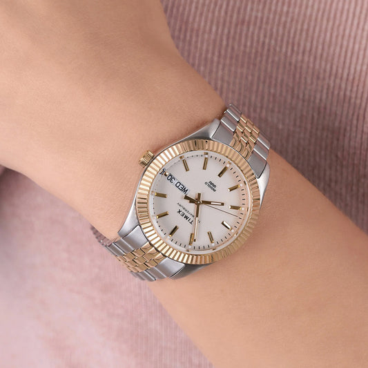 Timex Women's 2t Stainless Steel, Gold Dial | Tw2u78600