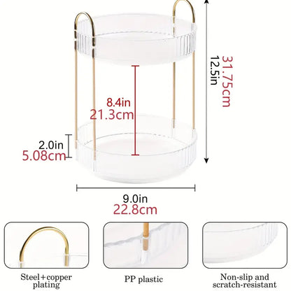 NNETM 360° Rotating Skincare, Perfume & Beauty Organiser