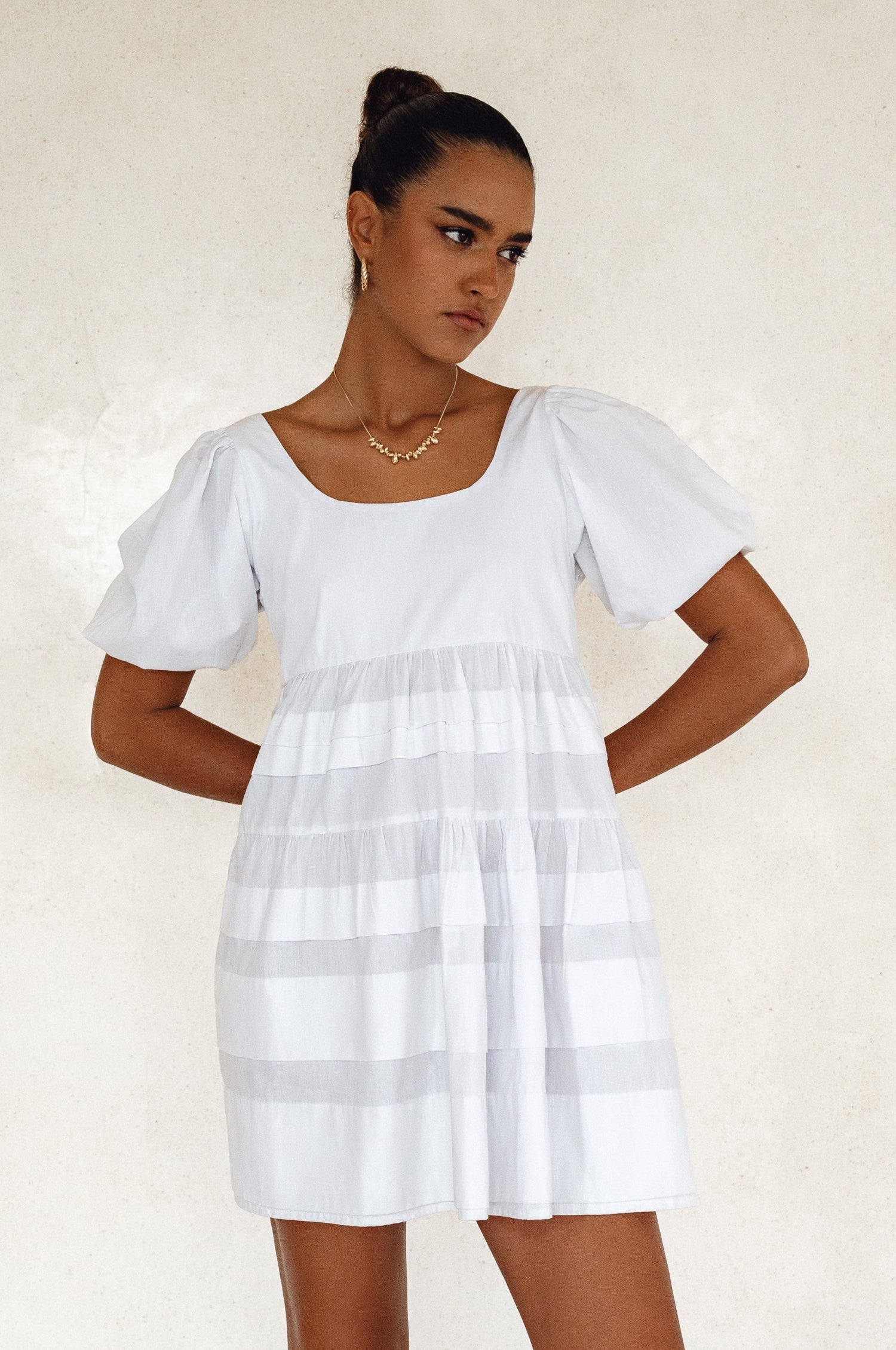 فستان أندريا بيبي دول قطني قصير (تخفيضات)