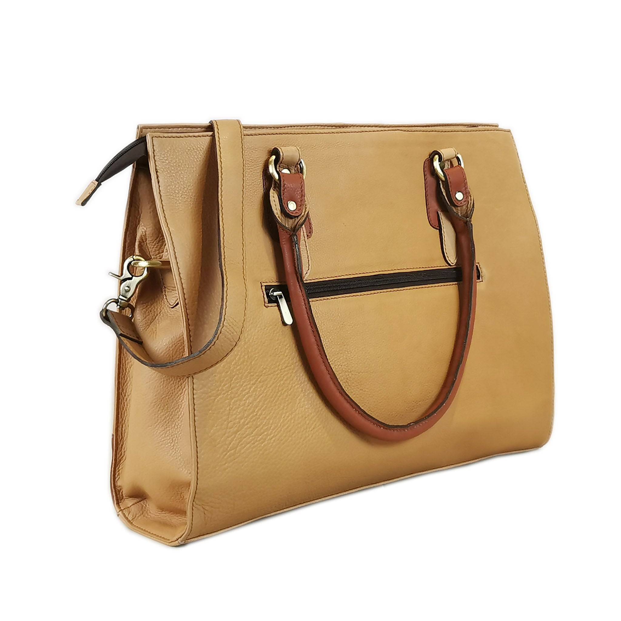 Bolso Signature de 17", beige/bronceado