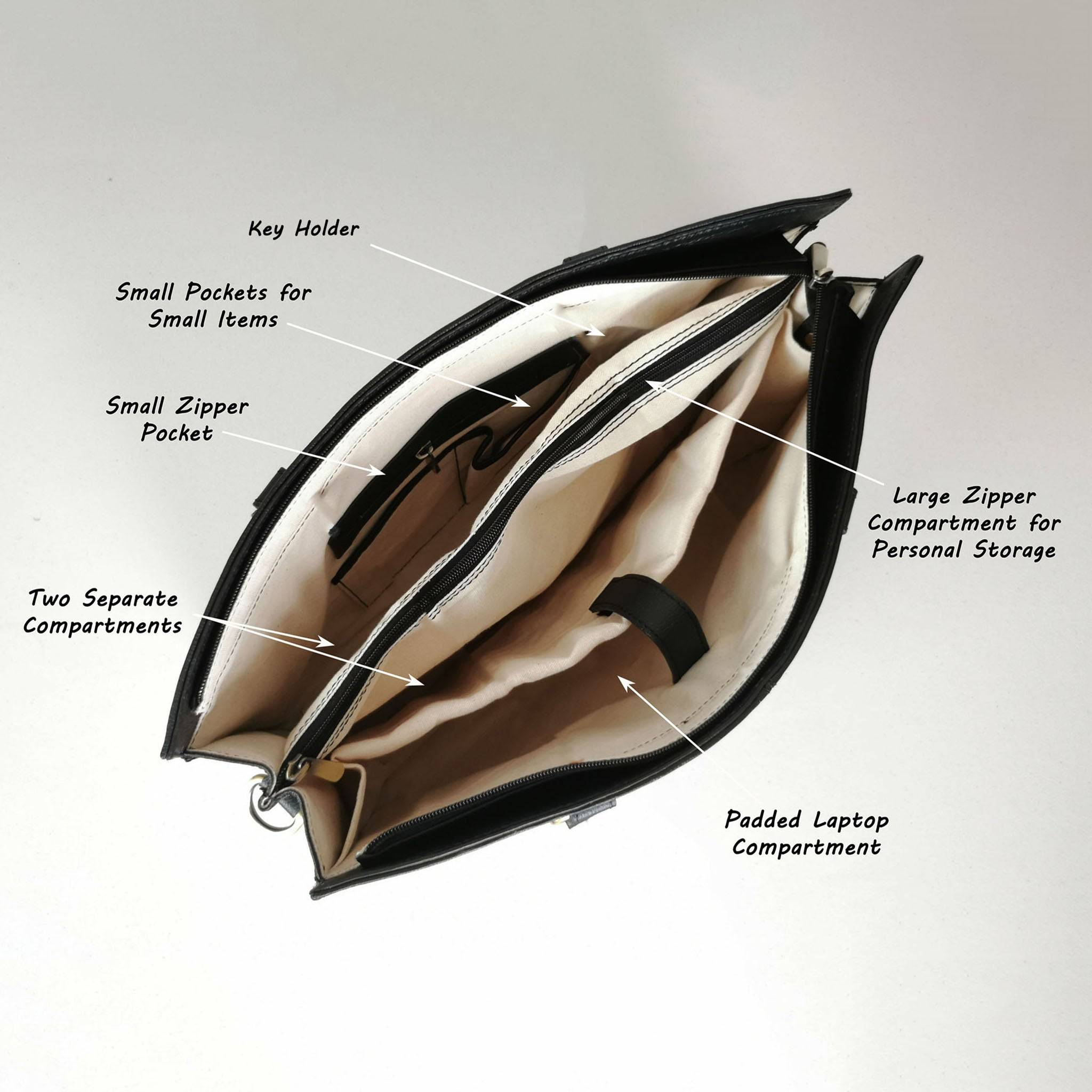 Bolso Signature de 15", color negro