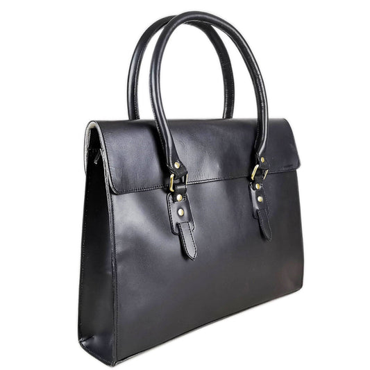 The Signature 17" Bag, Black Flap
