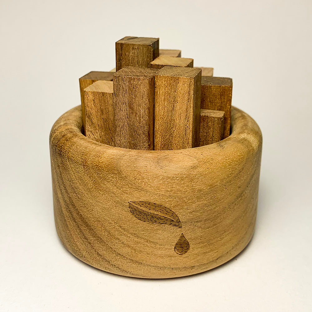 Difusor de taza de nogal negro | Decoración elegante para el hogar | Difusor de aceites esenciales naturales sin agua