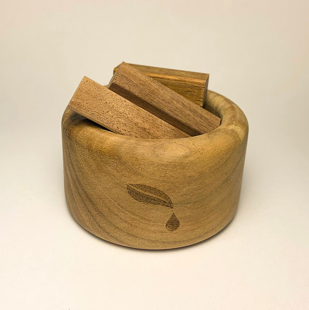 Difusor de taza de nogal negro | Decoración elegante para el hogar | Difusor de aceites esenciales naturales sin agua