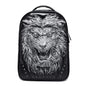 Fashion Unisex Rivets Waterproof 3D Angry Lion Statue Backpack Laptop Computer Knapsack