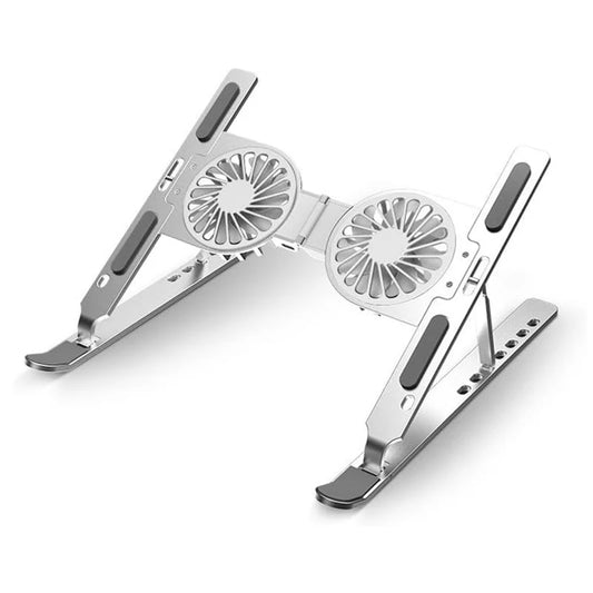 16 Colorful Light Portable Aluminum Laptop Holder Cooling Fan Desk Notebook Stand for 17 Inches Tablet PC