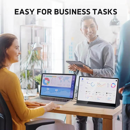 16 Inch 1080P FHD IPS LCD Portable Laptop Monitor Extender USB-C Powered Second Display Gaming New Touch Screen Aluminum Monitor