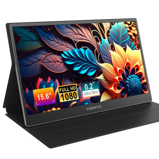 15.6-Inch Ultra-Thin Portable IPS Display Laptop with 1080P Backlit LCD Monitor Type C Interface for Business Traveling Users