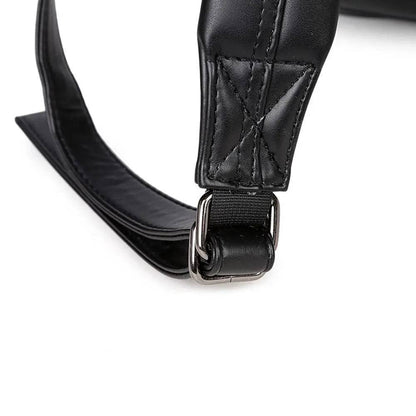 Halloween 3D Elf With Sword Faux Leather Backpack Laptop Computer Travelling Rucksack Bag