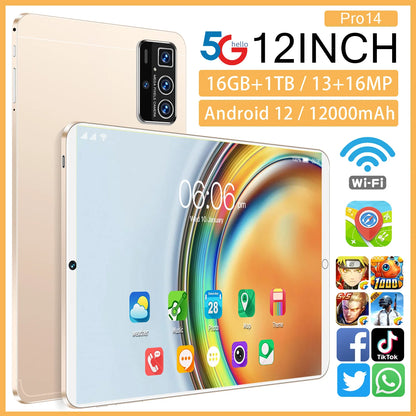 14pro 16gb Ram 128gb 256gb 4g Calling Ordinateur Portable 10 Inch Tablet Phone Oem Android Educational Tablet Pc Dual Sim Card