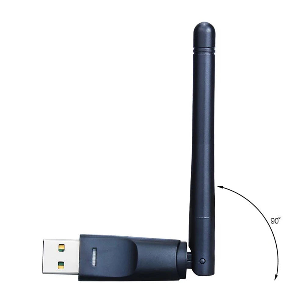 [10PCS] 7601 WiFi USB WiFi Antenna with MT7601 chip 150Mbps 2.4GHz USB2.0 Rotatable Wireless for Satellite Receiver Computer
