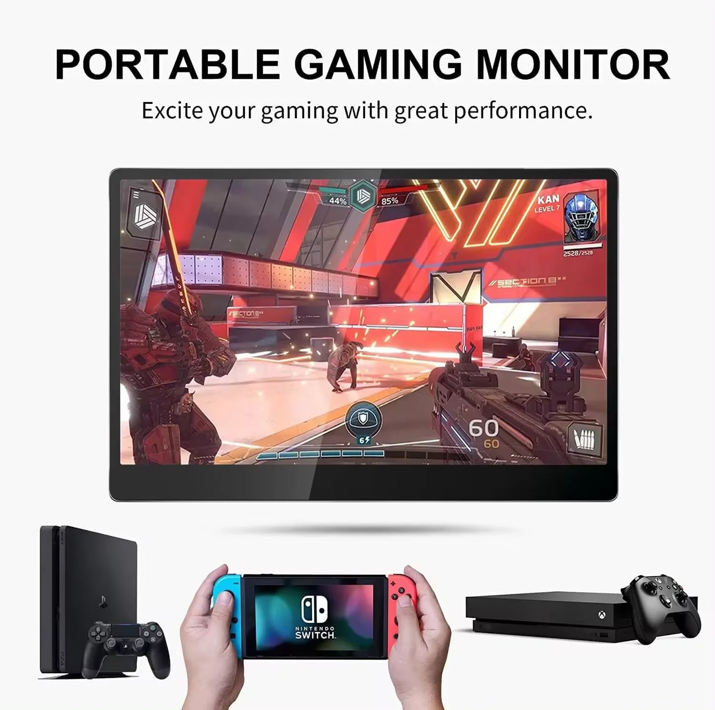 16 Inch 1080P FHD IPS LCD Portable Laptop Monitor Extender USB-C Powered Second Display Gaming New Touch Screen Aluminum Monitor