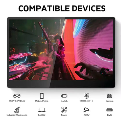 16 Inch 1080P FHD IPS LCD Portable Laptop Monitor Extender USB-C Powered Second Display Gaming New Touch Screen Aluminum Monitor